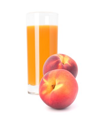 Şeftali meyve suyu cam