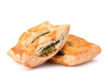 Beyaz arka plan üzerinde izole puf böreği topuz.