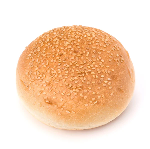 Round sandwich bun with sesame seeds — Stock Photo, Image