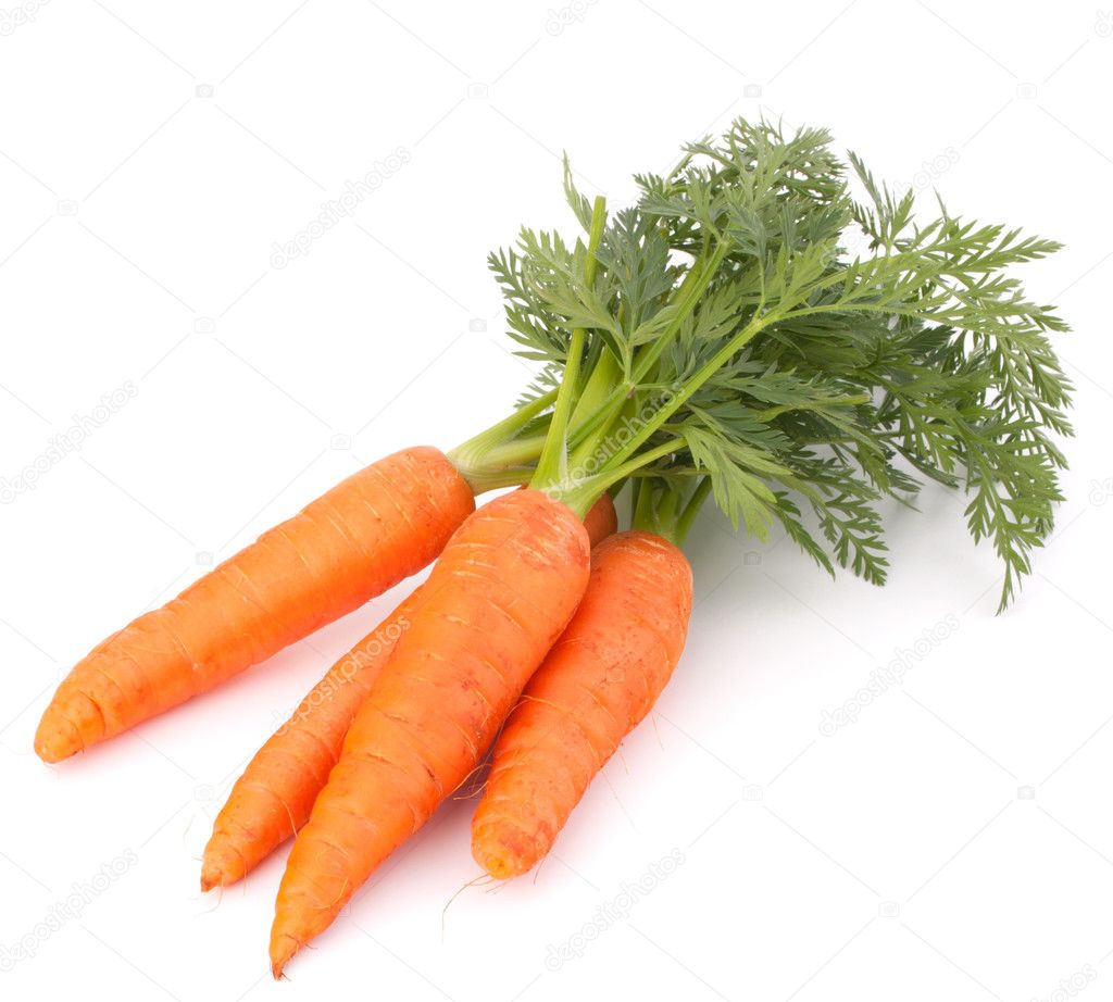 Carrot vegetable with leaves