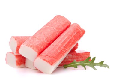 Yengeç grup ve rucola yaprak yapışıyor