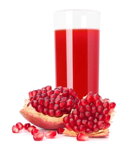 Pomegranate fruit juice in glass — Stock Photo, Image
