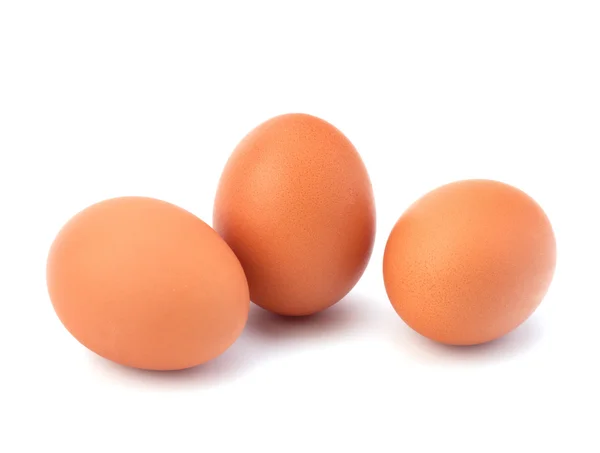Tři vejceκόκκινο κραγιόν και ροζ χρυσάνθεμο — Stock fotografie