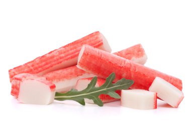 Yengeç grup ve rucola yaprak yapışıyor