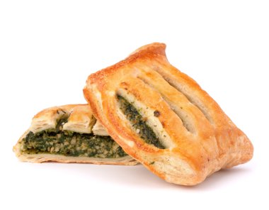 Beyaz arka plan üzerinde izole puf böreği topuz.