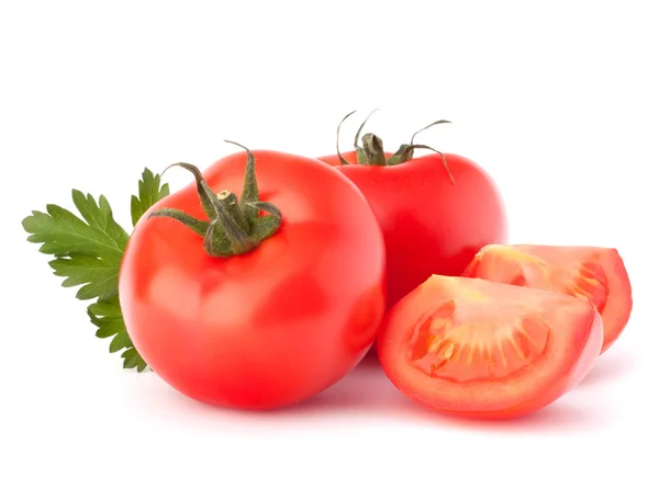 Légumes de tomates et feuilles de persil nature morte — Photo