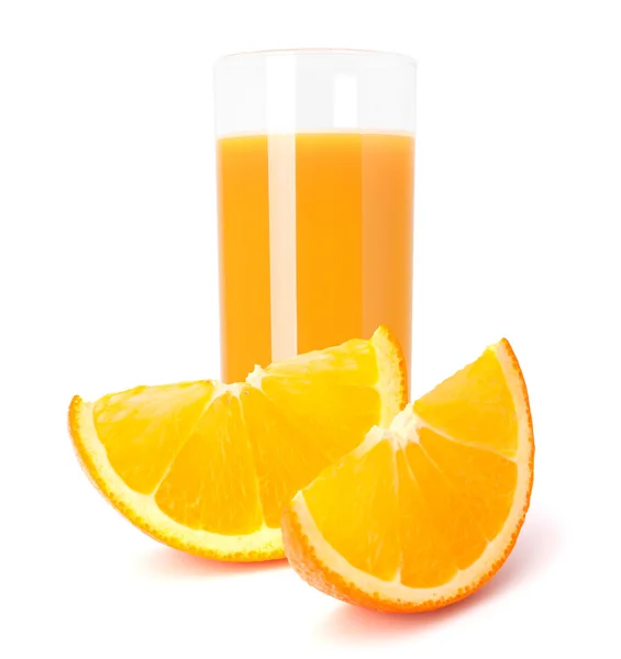 Juice glas och orange fruktジュース ガラスとオレンジ色の果物 — Stockfoto