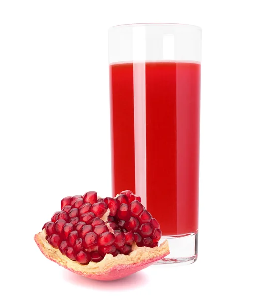 Pomegranate fruit juice in glass — Stock Photo, Image