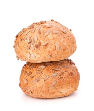 iki sandviç topuz birlikte ayçiçeği tohumu