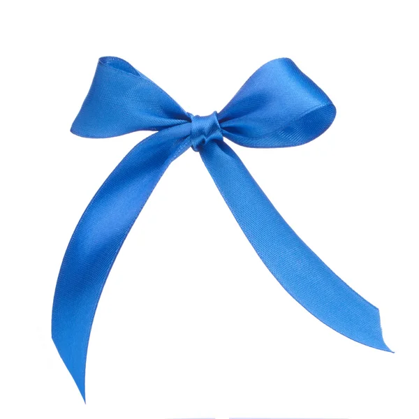Świąteczny prezent niebieski łuk — Zdjęcie stockowe