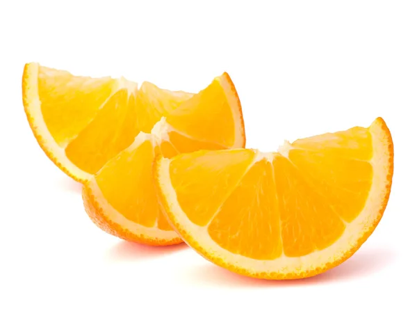 三个橙色水果段或 cantles — 图库照片