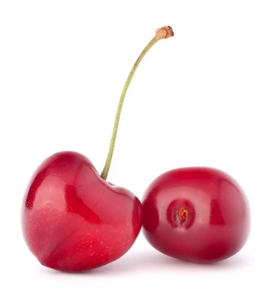 Due bacche di ciliegia a forma di cuore — Foto Stock