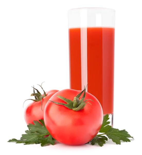 Zumo de tomate en vaso — Foto de Stock