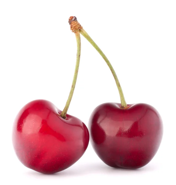 Twee hart vormige cherry bessen — Stockfoto