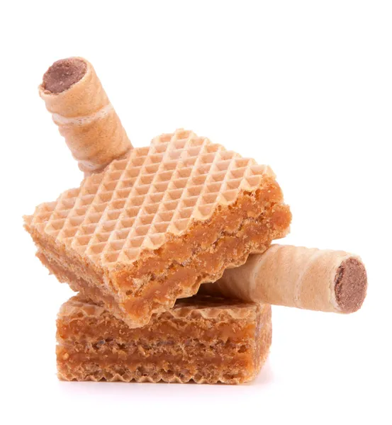 Wafers or honeycomb waffles — Stock Photo, Image