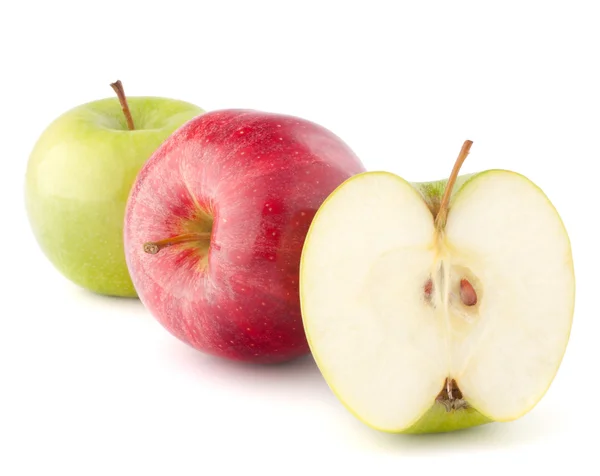 Punainen ja vihreä omena — kuvapankkivalokuva