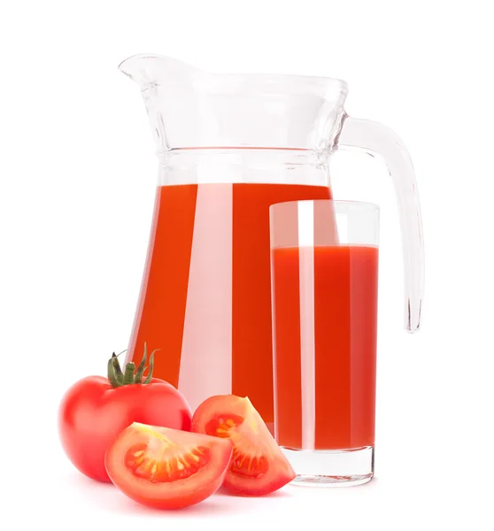 Tomato vegetable juice in glass jug — Φωτογραφία Αρχείου