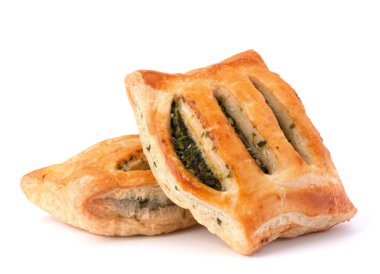 Beyaz arka plan üzerinde izole puf böreği topuz.