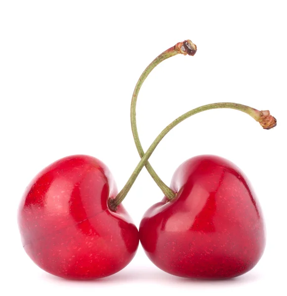 Zwei herzförmige Kirschbeeren — Stockfoto