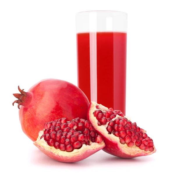 Pomegranate fruit juice in glass — Stock Photo, Image