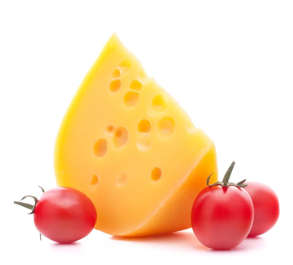 Käse und Kirschtomaten — Stockfoto