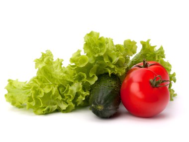 domates, salatalık sebze ve marul salatası