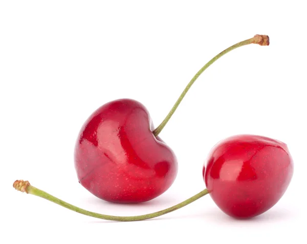 Duas cerejas em forma de coração — Fotografia de Stock