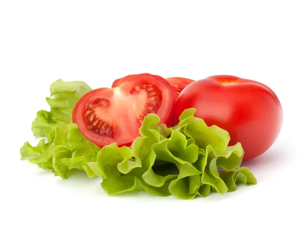 Tomaat plantaardige en sla salade — Stockfoto