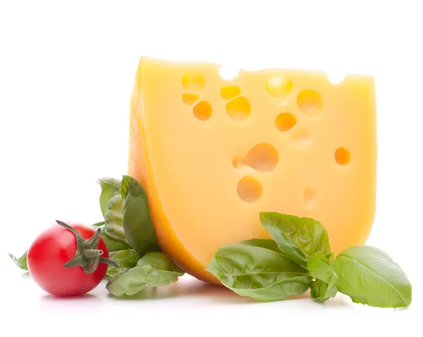 치즈와 바 질 잎 정 — 스톡 사진