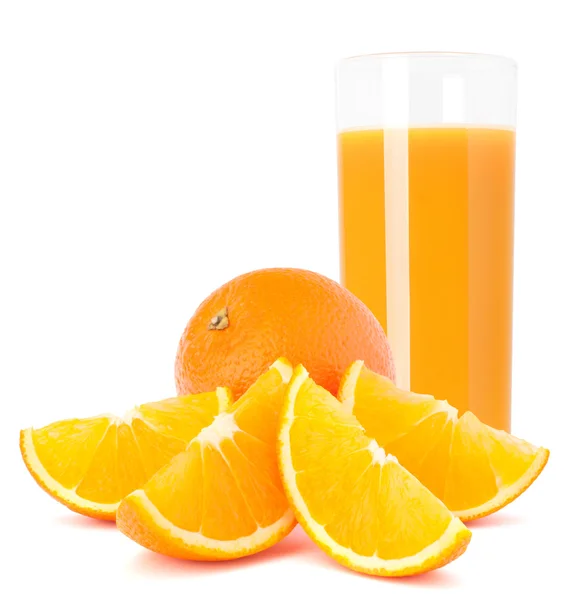 Juice glas och orange fruktジュース ガラスとオレンジ色の果物 — ストック写真