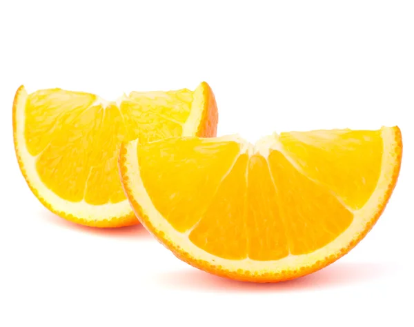 Two orange fruit segments or cantles — Stock Photo, Image