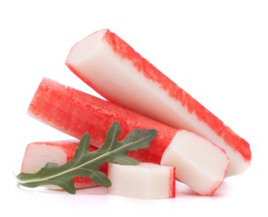 Yengeç grup ve rucola yaprak yapışıyor