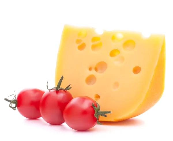 Sýrem a cherry rajčátky — Stock fotografie