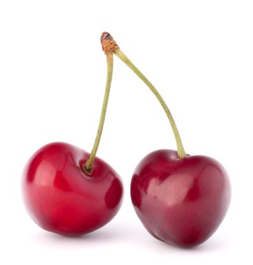 iki kalp kiraz çilek şeklinde