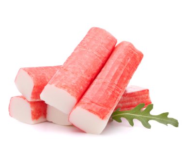 Yengeç grup ve rucola yaprak yapışıyor