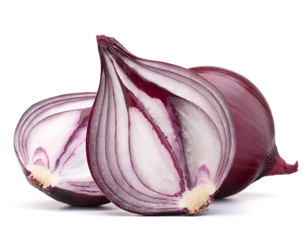 Red onion bulb half — Stock Photo, Image