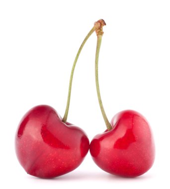 iki kalp kiraz çilek şeklinde