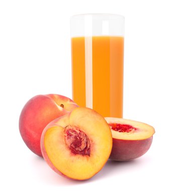 Şeftali meyve suyu cam