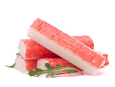 Yengeç grup ve rucola yaprak yapışıyor