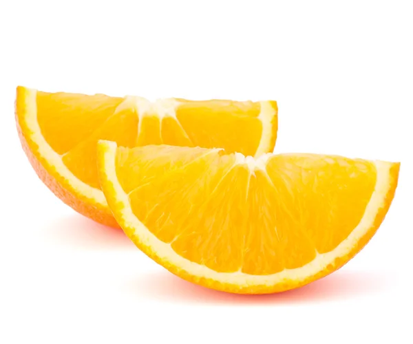 Two orange fruit segments or cantles — Stock Photo, Image