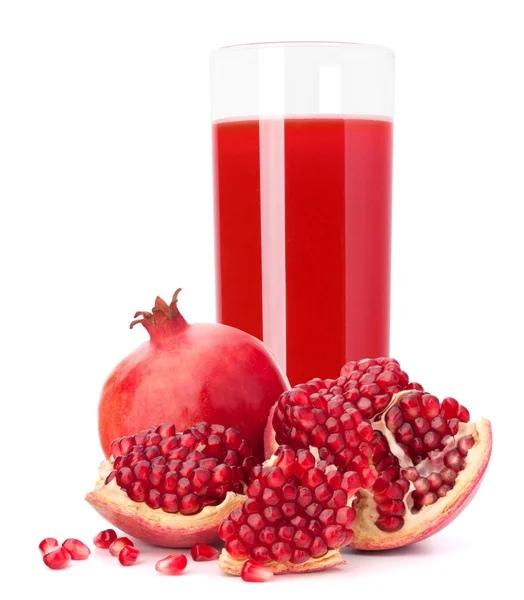 Pomegranate fruit juice in glass — Stock Photo, Image