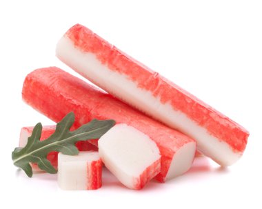 Yengeç grup ve rucola yaprak yapışıyor