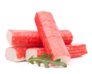 Yengeç grup ve rucola yaprak yapışıyor