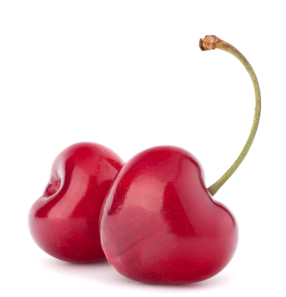 Twee hart vormige cherry bessen — Stockfoto