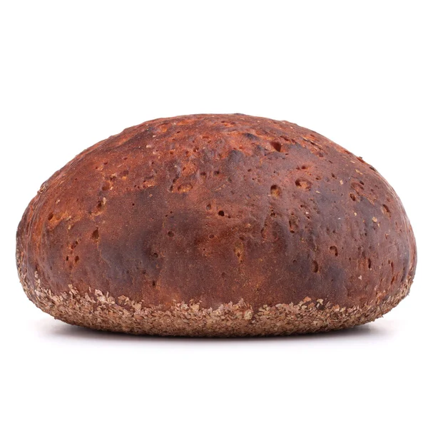 Pão de centeio isolado no recorte de fundo branco — Fotografia de Stock