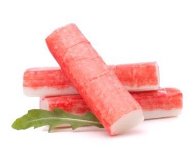 Yengeç grup ve rucola yaprak yapışıyor