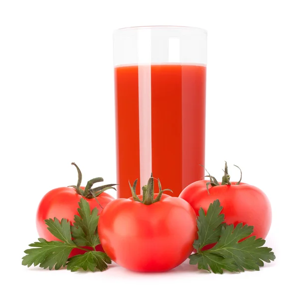 Tomato vegetable juice in glass — Stock Photo, Image