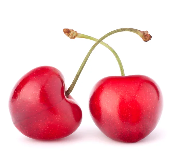 Twee hart vormige cherry bessen — Stockfoto