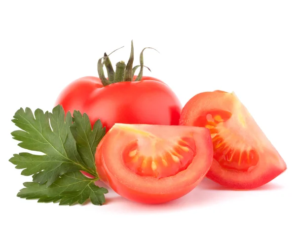 Légumes de tomates et feuilles de persil — Photo