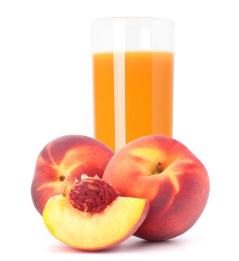 Şeftali meyve suyu cam